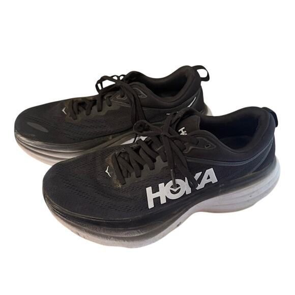 Hoka One One Other - Hoka One One Bondi Men's 9B 1127952 BWHT Running Athletic Sneaker Shoes Black